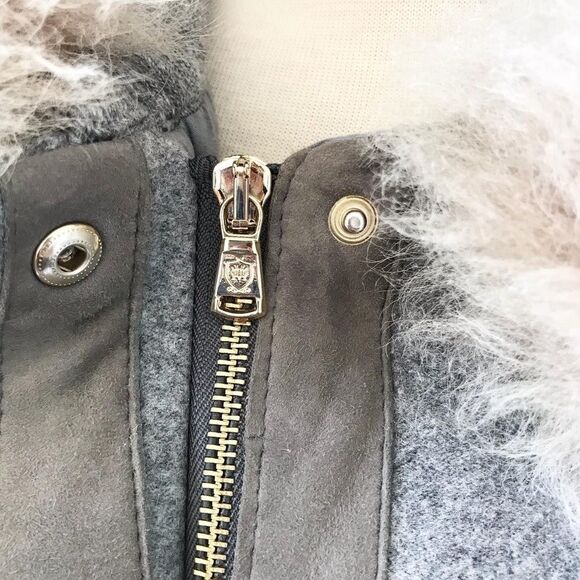 Massimo Dutti faux fur hooded jacket/coat size XS - Picture 5 of 14